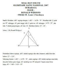 Jual buku top sukses olimpiade matematika sd mi oleh muslihun. Soal Dan Solusi Pembahasan Osn Matematika Sma 2007 Soalujian Net