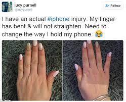 The bulky smartphones are leaving the pinky of your dominant hand noticeably more bent than the other. Have You Got Smartphone Pinky Daily Mail Online