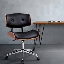 Mrc executive chairs leather, jute office executive cha. Buy Wooden Pu Leather Office Desk Chair Black Home Living Online Bargain Plus Australia