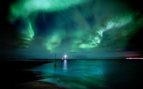 Aurora Borealis Over The Ocean Northern Lights Beautiful Nature Aurora Borealis Northern Lights