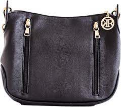 Kinsey Rhea Maddie Black Personal Protection Crossbody Locking Compartment  Handbag: Handbags: Amazon.com