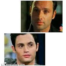 The Walking Dead's Andrew Lincoln (Rick) and Gossip Girl's Penn Badgley  (Dan). Look-alikes! ☺