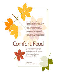 Comfort Food Send Us A Recipe That Reminds You Of A Loved One And Send Us A Memory And Photo Of Them As Wel Event Flyer Templates Event Flyer Flyer Template