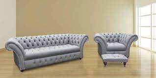 Leather sofa silver grey are available in various materials such as wood, cane, bamboo and soft sets, to cater to unique aesthetic choices and provide ultimate not only are leather sofa silver grey meant to be comfortable, but they also speak volumes about the owner's tastes and must be chosen with. Buy Leather Chesterfield Suite Made In Uk Designersofas4u