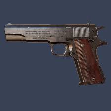 The pistol's formal designation as of 1940 was automatic pistol, caliber.45, m1911 for the original model of 1911 or automatic pistol, caliber.45, m1911a1 for the m1911a1, which was adopted in 1924. Colt M1911 3d Modell Turbosquid 1412656