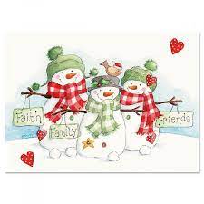 Cocoa snowman holiday card pack/set of 25 winter wishes cards/hot chocolate marshmallows design with verse inside/christmas cards with envelopes 4.7 out of 5 stars 2,143 $14.99 $ 14. Snowmen Trio Religious Christmas Cards Current Catalog