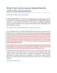 Doc Why Chart Of Accounts Should Not Be Left To The
