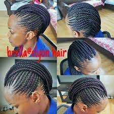 Cornrow Mohawk With A Hint Of Purple Beautiful African Hair Cornrow Mohawk African Braids Hairstyles