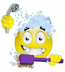 Showering And Brushing Teeth Smiley Emoji Funny Emoticons Funny Emoji