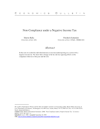 Income tax declaration is required to be submitted by the employee to its employer which is generally submitted at the beginning of the financial year. Pdf Non Compliance Under A Negative Income Tax