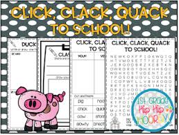 Click Clack Quack To School Read Aloud Activities School Activities Comprehension Activities