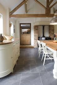 Slate Floor Wood Beams Grey Slate Tile Kitchen Inspirations Kitchen Flooring