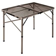 Redcamp Aluminum Folding Grill Table For Camping Adjustable Height Lightweight Portable Outdoor Grill Stand Table For Outside Picnic Bbq Beach Champagne 36x24 In 2020 Grill Stand Grill Table Outdoor Grill