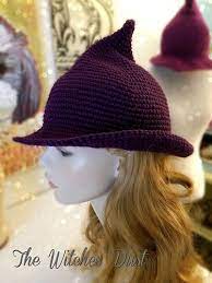 Modern Witch Hat Pattern By Nan Sovde Hat Knitting Patterns Modern Witch Hat Crochet Witch