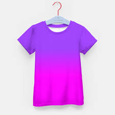 Neon Purple And Hot Pink Ombre Shade Color Fade Kid S T Shirt Neon Shirts Neon Purple Kids Tshirts