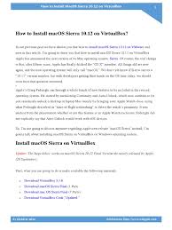 Before starting the process, you need to download the below . How To Install Macos Sierra 10 12 On Virtualbox Pdf Mac Os Virtual Machine