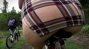 On the street on a bicycle with an anal plug, a driver saw my butt outdoors  - XNXX.COM