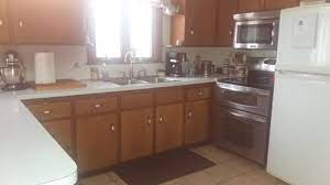 Selecting the right products to prepare kitchen cabinets before restaining them plays a big role in how quickly you can complete your project. 50 Year Old Wood Cabinets Paint Or Stripped And Stained