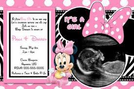 Baby Minnie Baby Shower Invitations Ultrasound Minnie Mouse Invitations Minnie Baby Shower Baby Minnie