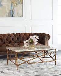 Coffee berries and their seeds undergo several processes before they become the familiar roasted coffee. John Richard Collection Rye Marble And Antique Gold Coffee Table
