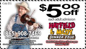 Hatfield Mccoy Dinner Show Coupon 5 Off Each Ticket Hatfields And Mccoys Hatfield Coupons