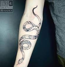 Mandala Snake On Frankie S Arm Tattoo Tattooed Tattooartist Tattooing Arm Tattoos Snake Forearm Tattoo Women Tattoos For Women