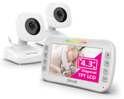 Video Baby Monitor With Two Cameras And Comfort Designed Screen By Axvue Model E662 Walmart Com
