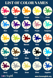 Maybe you would like to learn more about one of these? Color Names List Of 25 Names Of Colors In English With Infographic Love English