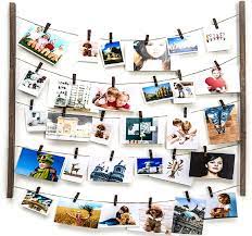 Amazon Com Wood Picture Photo Frame For Hanging Wall Decor Collage Artworks Prints Multi Pictures Organizer With 30 Clips And Adjustable Twines Diy Wood Hanging Display Frames Carbonized Black These wall decor ideas and tips will help you out.