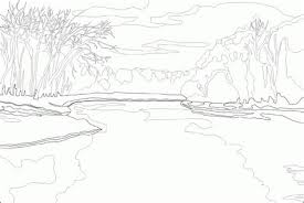 Fun for kids to print and learn about joshua and the twelve tribes of israel (israelites), and the day they crossed the jordan river with the ark of the covenant. River Coloring Pages Kidsuki