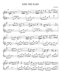 Yiruma kiss the rain piano sheet music pdf annotate your scores. Kiss The Rain In C Sheet Music For Piano Solo Musescore Com