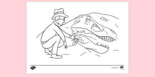 Greetings everyone, our latest update coloring sheet that your kids can have fun is how to color allosaurus head fossil coloring page. Free Anthropologist And Fossil Colouring Colouring Sheets