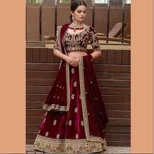 From wikimedia commons, the free media repository. Wedding Wear Embroidery Maroon Colour Velvet Lehenga Choli Rs 1050 Piece Id 22192170348