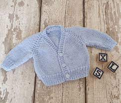 Knitted Cardigan For Newborn Baby Boy Hand Knit Blue Baby Cardigan Handmade Baby Sweater Baby Shower Gift Baby Boy Cardigan Baby Boy Newborn Baby Sweaters