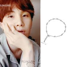 Bts Suga Dolphin Tail Pendant Bracelet Bts Merchandise Discount Online Shop Kpop Merchandise Online Shop Partypartygo Bts Earrings Bts Suga Bts Bracelet