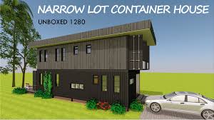 Simple and small houses are becoming more popular for low cost small lots. Shipping Container House Design Floor Plans For A Narrow Lot Unboxed 1280
