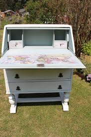 Duck Egg Map Bureau Desk 300 Gorgeous Bureau Painted In Annie Sloan Duck Egg Base And As Old White O Bureau Desk White Office Furniture Bureau Desk Upcycle
