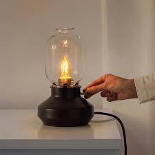 Tarnaby Lampe De Table Anthracite Noir Ikea In 2020 Dimmable Table Lamp Lamp Ikea Lamp