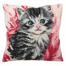 Check spelling or type a new query. Buy Cda Stamped Cross Stitch Kit Cushion Mistigri Cat 5164 40x40 26 49