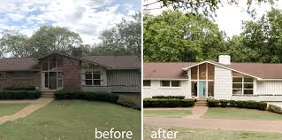 Painted brick homes before and after samuelhomeconcept co. Tips For Painting Your Exterior Brick A Beautiful Mess