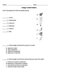 Energy Transformations Energy Transformations Kindergarten Math Worksheets Addition Elementary School Science