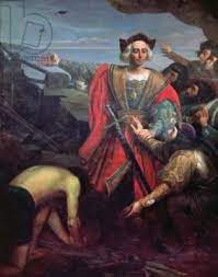 Последние твиты от cristóbal colón (@colonstore). Spanish School Arrival Of Cristobal Colon In America Art Print Glass Print
