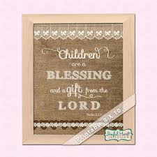Burlap Lace Nursery Art With Bible Verse Rustic Chic Wall Decor Printable G Baby Girl Nursery Sign Baby Shower Decorations For Boys Trendy Baby Shower Themes