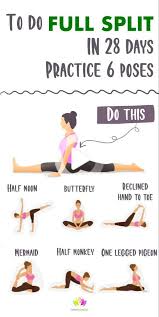 How To Do Full Split In 28 Days Flexibility Workout Dancer Workout Gymnastics Workout