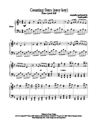 Counting Stars Onerepublic Easy Piano Sheet Music Sheet Music Violin Sheet Music Piano Sheet Music
