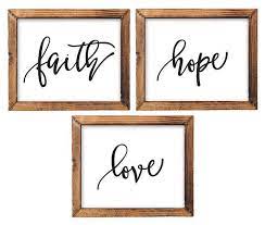 We can't get enough of the 3d wall art created by using scraps of wood and black paint. Printable Wall Art Faith Hope Love Printable Bible Nursery Etsy In 2021 Printable Art Living Room Trendy Wall Art Wall Printables