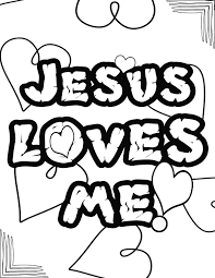 Various simple coloring book pages celebrating the life of christ (also see the apostles and the parables sections). Jesus Loves Me Coloring Pages For Kids