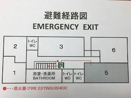避難経路図 | シロノシタゲストハウス 姫路のお宿