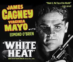 Outlaw Cody Jarrett (James Cagney) befriends undercover cop Hank Fallon  (Edmond O'Brien) and before long Cody's life of crime goes up in smoke.  Ruthless and sadistic one minute, he melts into a