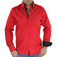 Livraison et retour gratuits essayez d'abord, payez après ! Chemise Rouge Noir Macktenfashion Com